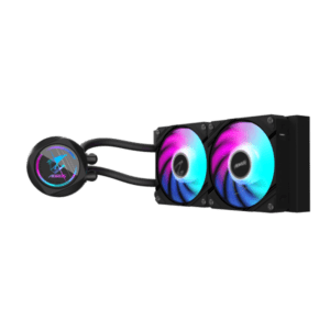 GIGABYTE AORUS WATERFORCE II 240 AIO Liquid CPU Cooler - 2 ventole ARGB da 120 mm, meccanismo di bloccaggio a scorrimento, DAISY-CHAIN, compatibile con Intel LGA 1700 e AMD AM5 - E_0005_82915