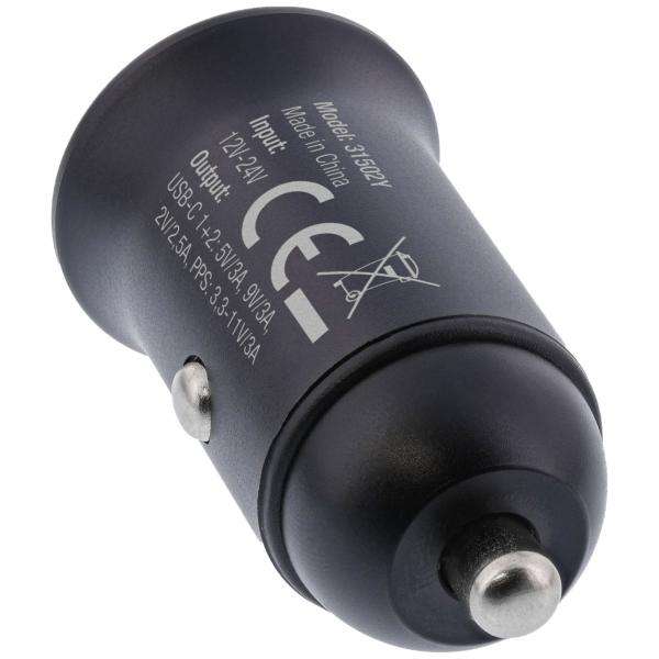 InLine Adattatore di alimentazione USB per auto Power Delivery, 2x USB-C, nero - E_0015_ 16692709000