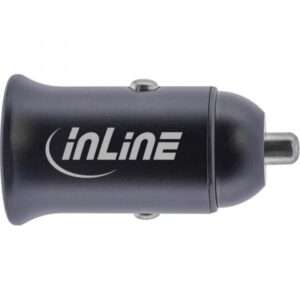 InLine Adattatore di alimentazione USB per auto Power Delivery, 2x USB-C, nero - E_0015_         16692709000