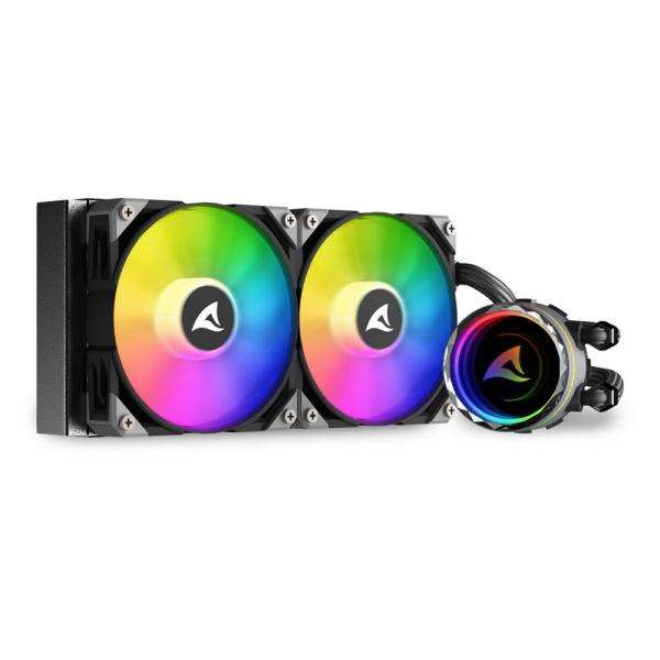 Cooler Sharkoon S80 RGB 2 Lüfter schwarz AiO-Wasserkühlung - E_0005_74650