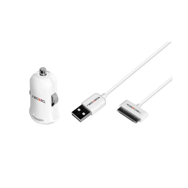 Neoxeo X250A25010 Caricabatterie per dispositivi mobili Smartphone, Tablet Bianco Accendisigari Auto (NeoXeo Connection Car charger kit 2.1A) - E_0009_B1617621