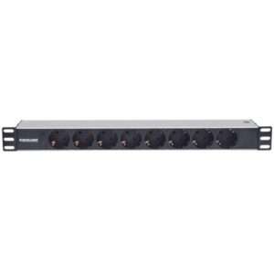 Intellinet 714037 unitÃ  di distribuzione dell'energia [PDU] 8 presa[e] AC 1U Alluminio, Nero (19 1U Rackmount 8-Output - Power Distribution Unit [PDU] - Warranty: 12M) - E_0009_B3299848