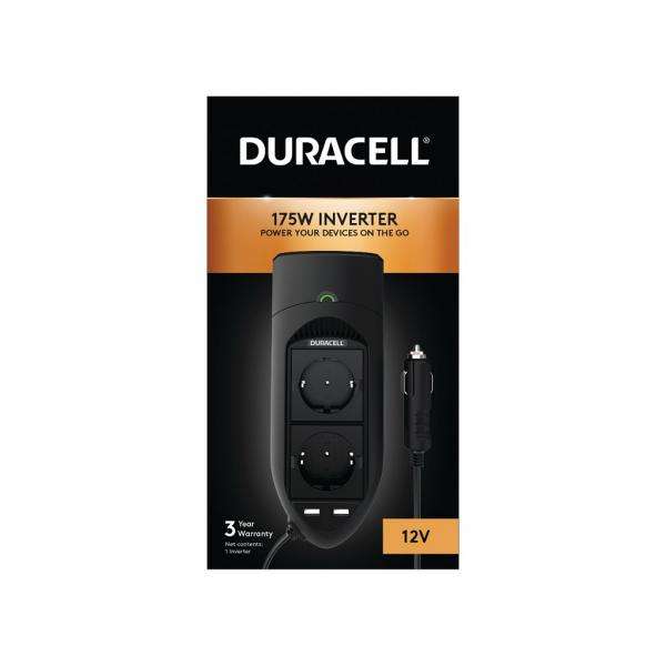Duracell DRINV15-EU adattatore e invertitore Interno 175 W Nero (Duracell 175W Twin EU Socket Inverter) - E_0009_B3921807