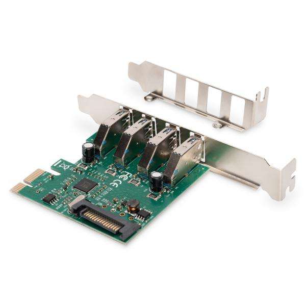 Digitus scheda 4 Porte USB 3.0 PCI Express (USB 3.0 PCI EXPRESS ADD-ON CARD - 4 PORTS A/F EXTERNAL VL805 IN) - E_0009_B42669819