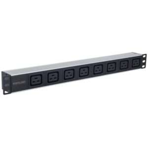 Intellinet 163613 unitÃ  di distribuzione dell'energia [PDU] 8 presa[e] AC 1U Nero, Argento (19 1U Rackmount 8-Output C19 - Power Distribution Unit [PDU] - Warranty: 12M) - E_0009_B43253860