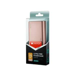 Canyon CND-TPBQC10RG batteria portatile Polimeri di litio [LiPo] 10000 mAh Rose Gold (Canyon QUICK charge LI-Polymer 10000mAH Powerbank Rose Gold) - E_0009_B43495731
