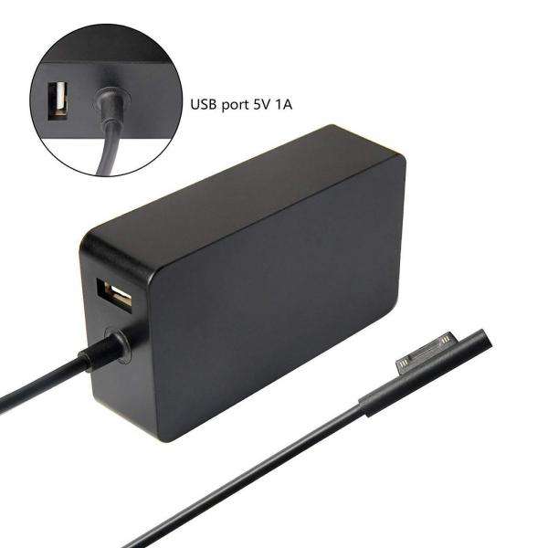 CoreParts MSPT2006PRO adattatore e invertitore Interno 60 W Nero (Power Adapter for Surface - 60W 15V 4A Plug: Special - Including EU Power Cord for Microsoft Surface Pro 3/4/5/Pro 2017 - Warranty: 1 - E_0009_B43550498