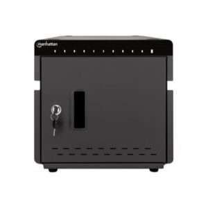 Manhattan 715942 portable device management cart& cabinet Armadio per la gestione dei dispositivi portatili Nero (Charging Cabinet/Cart via USB-C x10 Devices Desktop, Power Delivery 18W per port [180 - E_0009_B45300168