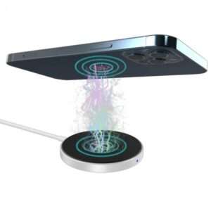 eSTUFF ES638100 Caricabatterie per dispositivi mobili Smartphone Alluminio AC Carica wireless Ricarica rapida Interno (Magnetic Wireless Charger - with USB-C Plug. Charges up - to 15W. Use with PD 20 - E_0009_B45792627