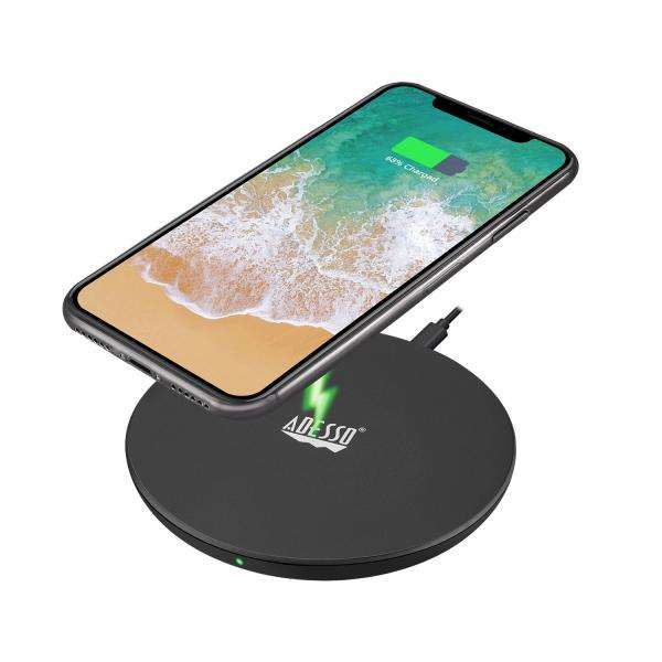 Adesso AUH-1010 Caricabatterie per dispositivi mobili Universale Nero USB Carica wireless Ricarica rapida Interno (10W MAX QI-CERTIFIED WIRELESS - CHARGER AUH-1010) - E_0009_B45841236
