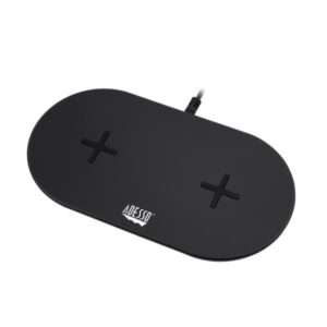 Adesso AUH-1040 Caricabatterie per dispositivi mobili Auricolare, Smartphone, Orologio intelligente Nero USB Carica wireless Ricarica rapida Interno (15W MAX DUAL WIRELESS 2 COILS - QI-CERTIFIED F.CH - E_0009_B45841237