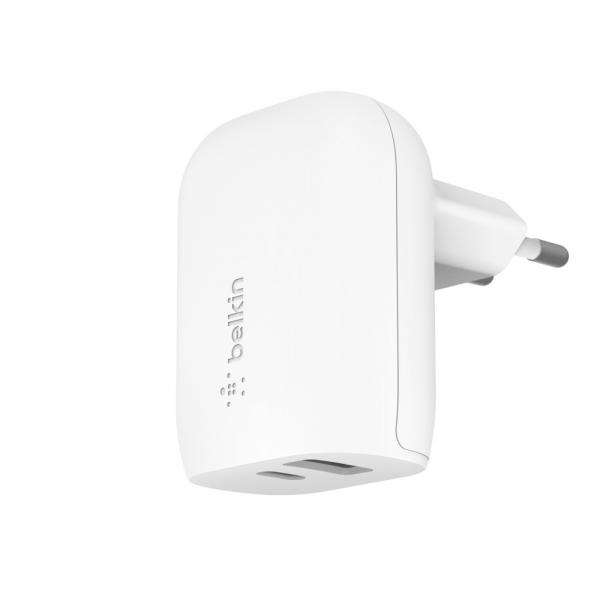 Belkin WCB007vfWH Smartphone, Tablet Bianco AC Ricarica rapida Interno (BELKIN 37W DUAL CHARGER 25W USB - W/POWER DELIVERY 12W USB-A WHITE) - E_0009_B45912588