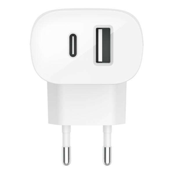 Belkin WCB007vfWH Smartphone, Tablet Bianco AC Ricarica rapida Interno (BELKIN 37W DUAL CHARGER 25W USB - W/POWER DELIVERY 12W USB-A WHITE) - E_0009_B45912588