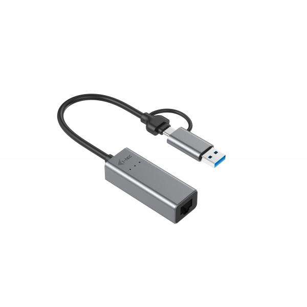 i-tec Metal USB-C/USB-A 2.5Gbps Ethernet Adapter (USB-C to RJ-45 2.5 Gbps Ethern) - E_0009_B45920142