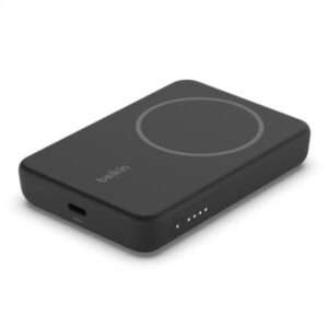 Belkin BoostCharge 5000 mAh Carica wireless Nero (DRAHTLOSE MAGNETISCHE POWERBAN - MIT AUSKLAPPBAREM STANDFU) - E_0009_B46951453