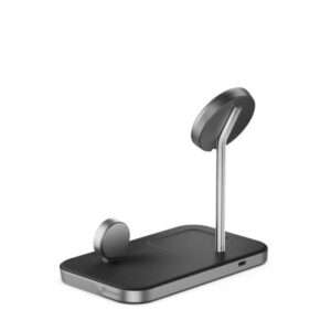 ALOGIC MSP31CS15W Caricabatterie per dispositivi mobili Auricolare, Smartphone, Orologio intelligente Nero USB Carica wireless Ricarica rapida Interno (MAGSPEED 3-IN-1 WIRELESS 15W - CHARGING STATION - E_0009_B47144589