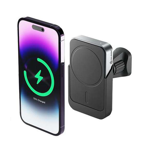 ALOGIC MSCCM Caricabatterie per dispositivi mobili Smartphone Nero USB Carica wireless Ricarica rapida Auto (MAGSAFE CHARGER WITH CAR MOUNT - ) - E_0009_B47144594