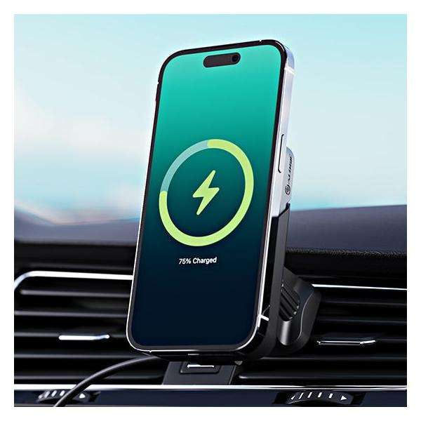 ALOGIC MSCCM Caricabatterie per dispositivi mobili Smartphone Nero USB Carica wireless Ricarica rapida Auto (MAGSAFE CHARGER WITH CAR MOUNT - ) - E_0009_B47144594