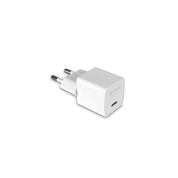 Lindy 73410 Caricabatterie per dispositivi mobili Smartphone Bianco AC Interno (20W USB TYP C GAN CHARGER - MIT EU-STECKER) - E_0009_B47465309