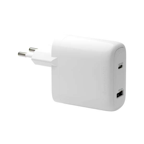 dbramante1928 CI65EUWH7100 Caricabatterie per dispositivi mobili Universale Bianco AC Interno (WALL CHARGER - USB-C 65W+18W EU) - E_0009_B48691130