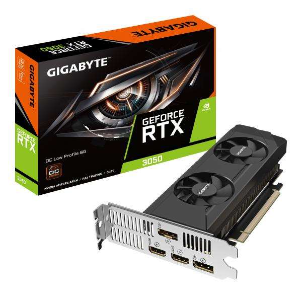 GIGABYTE GeForce RTX 3050 OC Low Profile 6G NVIDIA 6 GB GDDR6 (GIGA VGA 6GB RTX3050 OC-6GL/LP 2xDP/2xHDMI GeForce RTX 3050 OC Low Profile 6G) - E_0009_B49105578