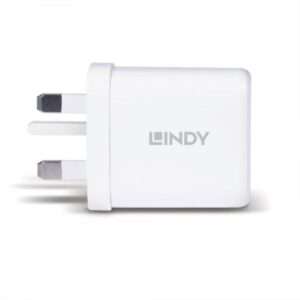 Lindy 73429 Caricabatterie per dispositivi mobili Universale Bianco AC Ricarica rapida Interno (65W USB TYPE A C CHARGER - ) - E_0009_B49124887