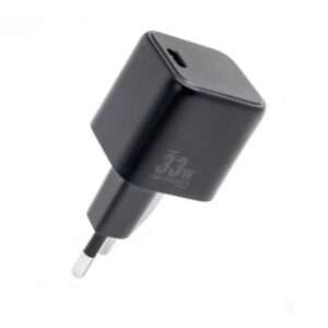 CoreParts MBXUSBC-AC0031 adattatore e invertitore Interno 33 W Nero (33W USB-C Nano Single Port - Charger, GaN Technology - 5V2A-20V1.5A USB PD Plug: USB-C EU Wall - Compatible with all brands of Tab - E_0009_B49126483