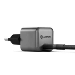 ALOGIC WCG1X30SGR-EU Caricabatterie per dispositivi mobili Telefono cellulare, Computer portatile, Smartphone, Tablet Nero, Grigio AC Ricarica rapida Interno (ALOGIC 1X30 RAPID POWER 30.0W - GAN CHAR - E_0009_B49538397
