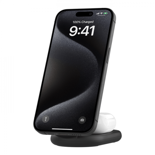 Belkin WIZ028MYBK Caricabatterie per dispositivi mobili Nero (BOOST?CHARGE Qi2 15w Magnetic 2in1 Stand Black) - E_0009_B49600292
