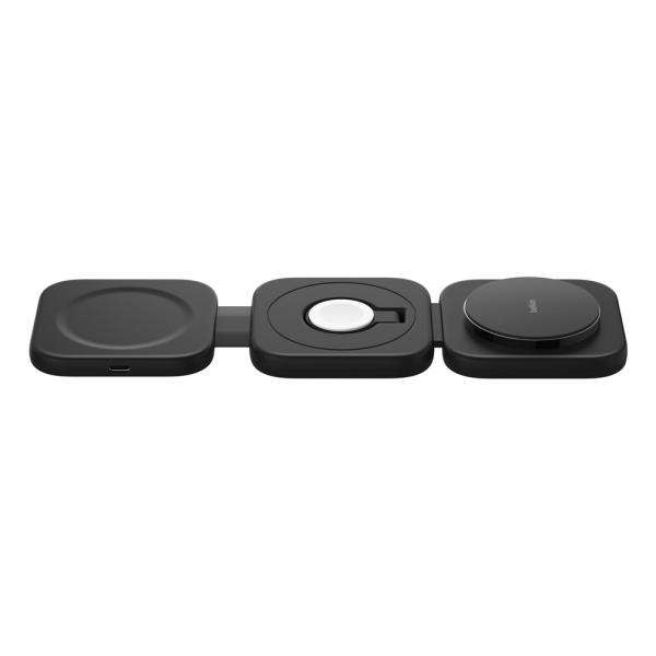 Belkin BoostCharge Pro Cuffie, Smartphone, Orologio intelligente Nero USB Carica wireless Ricarica rapida Interno (3 IN 1 TRAVEL CHARGING PAD) - E_0009_B50312952
