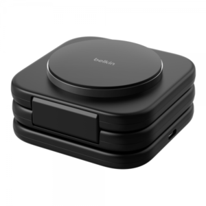 Belkin BoostCharge Pro Cuffie, Smartphone, Orologio intelligente Nero USB Carica wireless Ricarica rapida Interno (3 IN 1 TRAVEL CHARGING PAD) - E_0009_B50312952