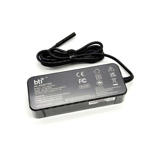 BTI USY-00005- adattatore e invertitore Interno 127 W Nero (BTI 127W AC Adapter for Microsoft Pro 6 7 8 9 Surface Pro x Surface Pro 7+ Surface Go 2/3 Surface Laptop Studio with UK power cable) - E_0009_B50391653