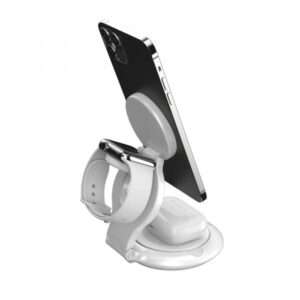 j5create JUPW3415-N Caricabatterie per dispositivi mobili Orologio intelligente, Cuffie, Smartphone Bianco USB Carica wireless Ricarica rapida Interno (J5CREATE QI2 3-IN-1 MAGNETIC FOLDABLE WL) - E_0009_B50426662