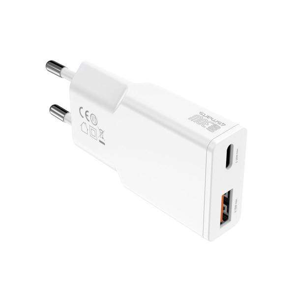 4smarts PDPlug Duos Slim Smartphone, Tablet Bianco AC Ricarica rapida Interno (LADEGER. PDPLUG SLIMDUO 30W - GAN 1C+1A WEI) - E_0009_B50803071