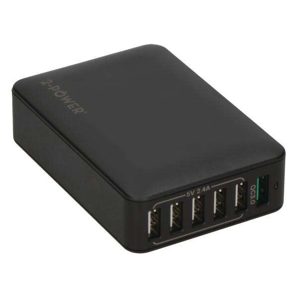 2-Power MOC0002A-UK Caricabatterie per dispositivi mobili Universale Nero AC Interno (Multi-Port USB Charging Station 10A Max) - E_0009_B8497726