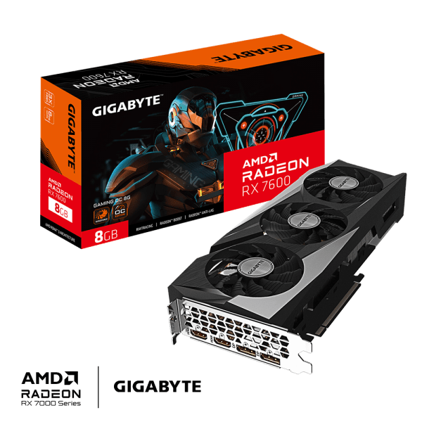Gigabyte Radeon RX 7600 GAMING OC 8G AMD 8 GB GDDR6 - E_0015_ 15959323000
