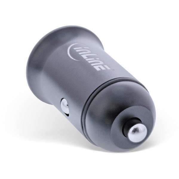 InLine Alimentatore USB per auto, USB-A + USB Type-C, grigio - E_0015_ 7698545000