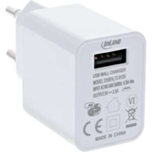 InLine Alimentatore USB, caricabatterie, da 100-240V a 5V/2,5A, bianco - E_0015_         9086043000