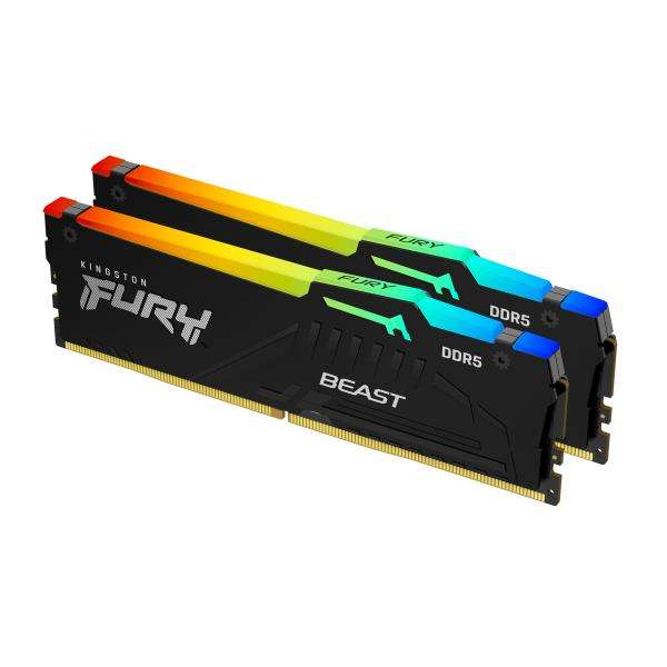 DDR5 32GB KIT 2x16GB PC 5200 Kingston FURY Beast RGB KF552C40BBAK2-32 - E_0005_69624