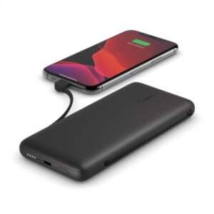 Belkin Powerbank 10K 23W PB USB-C In/out e Lightning Out Cavi Inclusi - Nero (10K PWR BANK WITH CAB USBC/LIGHTNING) - E_0009_B44840348