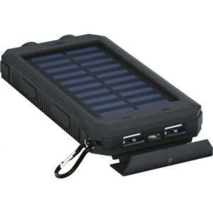 Goobay 49216 batteria portatile Polimeri di litio [LiPo] 8000 mAh Nero, Blu (goobay Outdoor PowerBank 8.0 solarstr?) - E_0009_B45376581