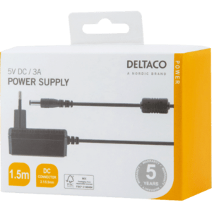 Deltaco PS05-30B Caricabatterie per dispositivi mobili Nero (DELTACO power supply, 100-240 V to 5V) - E_0009_B47085495