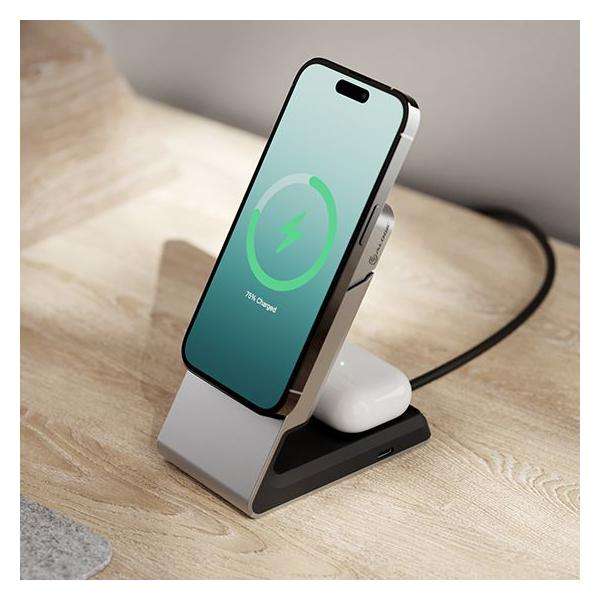 ALOGIC MSCDD Caricabatterie per dispositivi mobili Auricolare, Smartphone Nero USB Carica wireless Ricarica rapida Interno (ALOGIC MagSafe Charger with Desktop Do) - E_0009_B47144588