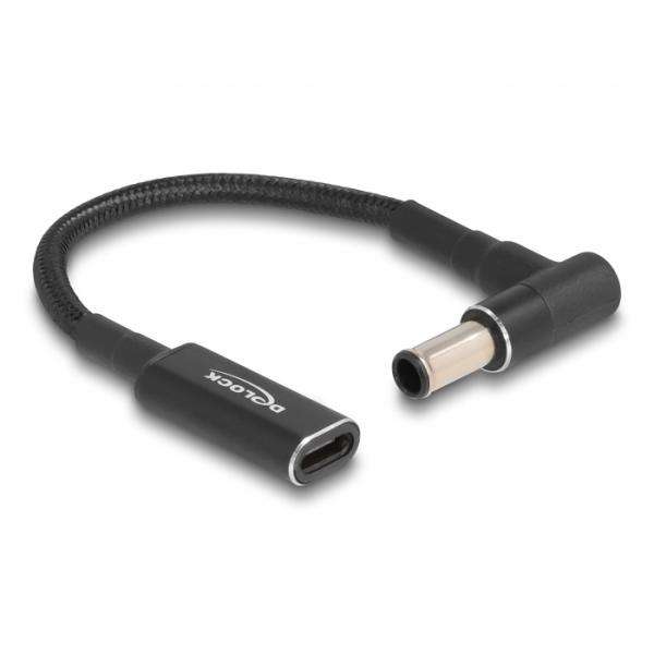 DeLOCK Cavo adattatore per portatile Cavo di ricarica USB Type-C femmina per Sony 6,0 x 4,3 mm maschio 90° angolato 15 cm (Delock Adapter cable for Laptop Chargi) - E_0009_B47451943