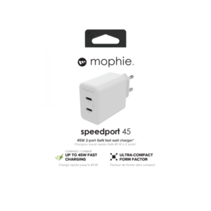 mophie 409909299 Caricabatterie per dispositivi mobili Computer portatile, Smartphone, Tablet Bianco AC Ricarica rapida Interno (mophie 409909299 oplader til mobil enh) - E_0009_B47932160