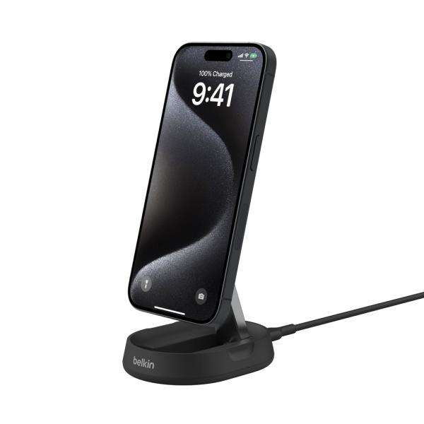 Belkin WIA008MYBK Caricabatterie per dispositivi mobili Cuffie, Smartphone Nero AC Carica wireless Ricarica rapida Interno (BOOST CHARGE PRO CONVERTIBLE - QI2 15W CHARGING STAND W/PSU BL) - E_0009_B48659822
