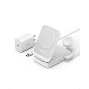Anker B2557321 Caricabatterie per dispositivi mobili Cuffie, Auricolare, Smartphone, Orologio intelligente Bianco AC Carica wireless Ricarica rapida Interno (Anker MagGo Magnetic WL Charger 15W Wh) - E_0009_B49700097