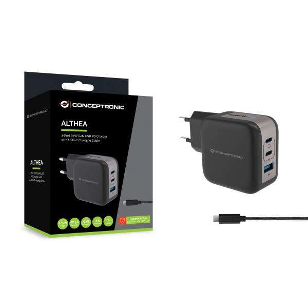 Conceptronic ALTHEA17B Caricabatterie per dispositivi mobili Universale Nero AC Ricarica rapida Interno - E_0015_ 18068384000