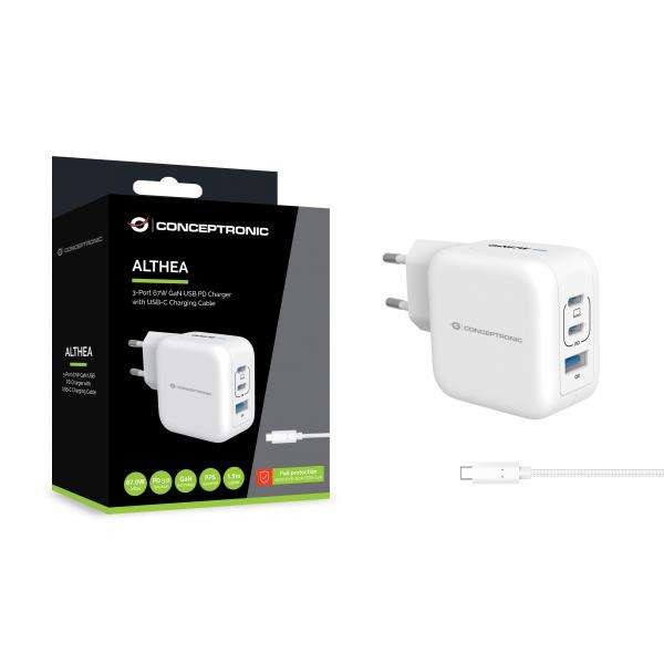 Conceptronic ALTHEA17W Caricabatterie per dispositivi mobili Universale Bianco AC Ricarica rapida Interno - E_0015_ 18068403000