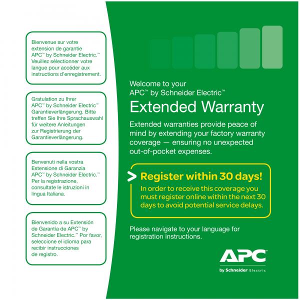 APC Service Pack 3 Year Extended Warranty 3 anno/i (EXTENDED WARRANTY 3YR - STOCKABLE PART NUMBER IN) - E_0009_B127885